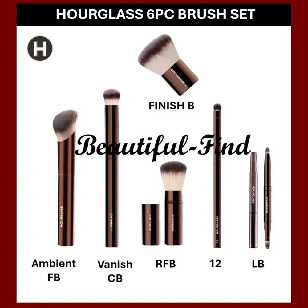 HOURGLASS 6 PCS BRUSH SET NIB